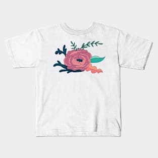 Peony Flower Kids T-Shirt